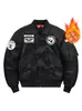 Chaqueta Gruesa de Hombre Otoño/Invierno 2025 Talla Grande Cuello Alto Algodón Cálido Engrosado con Cuello Desmontable Chaqueta de Vuelo Abrigo