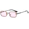 Gafas de metal de montura completa de personalidad simple para hombre y mujer, gafas de sol para viaje y conducción