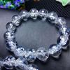 Pulsera de cristal blanco del Himalaya para mujer, diseño de círculo único, con cuentas, ideal como regalo.