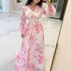 Vestido Largo de Vacaciones de Verano 2027 Nuevo Transfronterizo Europeo y Americano Amazon Cintura Alta Elegante Estilo Francés Delgado Acampanado