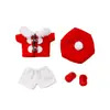 Roupa de Gatinho de Ano Novo Conjunto de Casaco de Lã e Boina Roupas de Reposição para Boneca de Pelúcia