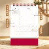Calendario de Escritorio 3D Estilo Chino Año del Cordero 2027 Rojo Adorno Festivo para Escritorio Logo de Empresa Personalizado Calendario de Negocios de Año Nuevo