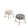 Taburete Pequeño con Ruedas Giratorias Silenciosas, Respaldo, para Uso en Casa, Taburete Bajo Deslizante para Mesa de Café en Sala de Estar, Taburete para Aprender a Caminar de Bebé, Taburete de Cuero, Taburete Deslizante