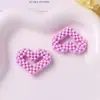 Serie de Colores Macarrón Dopamina de Principios de Primavera Accesorios para el Cabello, Pendientes, Llavero y Colgantes con Corazones de Abalorios Estilo Fresco