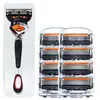 Navaja Clásica de Calidad Alemana con 5 Cuchillas para Hombres, Cabezal de Navaja Universal de Cinco Capas, Navaja Gillette