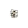Anillo de Acero de Titanio Trenzado Multicapa, Chapado en Oro de 18 Quilates, No se Desvanece, Versión Ancha, Anillo para Mujer, Joyería de Lujo Ligero Europea y Americana, Venta al por Mayor de una Pieza