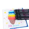 Caneta Marcadora Acrílica de Ponta Dupla e Duas Cores Venda Quente Transfronteiriça Caneta de Pintura de Ponta Macia Especial para Arte Pintura DIY Feita à Mão