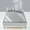 Colchoneta Refrigerante de Seda de Hielo 2026 Bordada con Iones de Plata y Luz de Carbono Borde Ancho Colchoneta Refrigerante Suave Juego de Tres Piezas