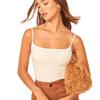 Top camisola Spot R197 2021 Nuevo Slim-Fit Corto con Cuello de una Línea para Verano, Top para Capa Interior
