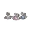 Brinco de Osso da Orelha Planeta Cheio de Diamantes Titânio Aço Parafuso Coclear Brincos de Design Único com Pingente de Saturno para Mulheres
