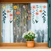 Brup Vid de Flores Frescas Pegatina Estática Flor Curativa Suave Flor Pintada a Mano Pegatina Decorativa para Ventana de Vidrio Br-Jd5186E