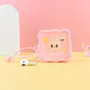 Nuevo Monedero Cuadrado de Silicona Estilo INS Lindo Llavero Cartera de Dibujos Animados para Niños Bolsa de Almacenamiento para Monedas y Auriculares