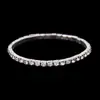 Ventas Directas de Fábrica Pulsera de Cordón Elástico Completamente de Diamante Estilo Europeo y Americano Pulsera de Pedrería de una Sola Fila y Múltiples Filas Color Dorado y Plateado Galvanizado Se Puede Personalizar