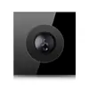 Interruptor de Luz LED de Gran Apertura Enchufe Panel de Espejo de Vidrio Templado Negro Interruptor de Luz Interruptor Redondo Jipu