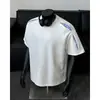 Camiseta Masculina, Design Tendência de Verão com Personalidade, Gola Redonda, Manga Curta, Estilo Jovem, Estilo Ins Hong Kong, Tamanho Grande, Caimento Solto, Top Versátil Casual