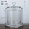 Porta-Velas de Vidro Transparente, Copo de Vidro com Tampa de Sino Dourado, Frasco de Aromaterapia, Enfeite de Decoração para Casa, Transparente à Prova de Vento para Banheiro
