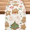 Nuevos Productos Navideños Transfronterizos, Camino de Mesa Navideño, Decoración Festiva, Camino de Mesa de Lino, Decoración de Mesa de Comedor para el Hogar, Camino de Mesa Navideño