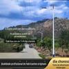 Fábrica de poste de luz solar 6 m lâmpada solar nova iluminação externa rural poste alto de lítio por indução municipal