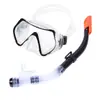 Máscara de Mergulho com Armação Grande Máscara Facial para Snorkel Conjunto de Snorkel Semi-Seco/Molhado Vidro Temperado PVC Protetor de Nariz Conjunto de Mergulho