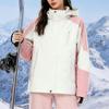 Conjunto de Traje de Esquí para Principiantes, Cortavientos e Impermeable, con Capa Interior Forrada de Forro Polar, Chaqueta Tres en Uno y Pantalones Forrados de Forro Polar, Conjunto de Dos Piezas