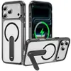 Adequado para o minimalista Apple 17PRO, suporte magnético rotativo 360 graus de metal, capa de iPhone dois em um