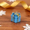 Caja de Regalo de Resina Navideña Artificial DIY Decoración de Micro Paisaje Caja de Regalo Colorida Adornos Joyería Hecha a Mano Casa de Muñecas