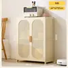 Armario de almacenamiento integrado de pared para comedor, armario de almacenamiento diverso para sala de estar, armario de cocina, gabinete de té de estilo crema para dormitorio