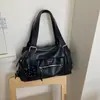 Bolsa de academia leve e casual estilo coreano, bolsa tote com zíper estilo Boston, bolsa de ombro, nova para 2026, transfronteiriça, nicho