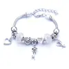 Pulseira de comércio exterior Panjia liga de zinco fecho lagosta prateado pingente de animal pulseira origem Yiwu atacado