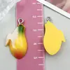 DIY Resina Realista 3D Fruta Banana Morango Maçã Pingente Pulseira Colar Doce Charme Joias Acessórios