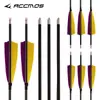 Eje de Flecha de Carbono Puro con Pluma Real Acc Gold Label para Tiro 3/4 de Pulgada Colorido/Color Sólido Pluma Real Carbono Puro Arco de Caza Tradicional