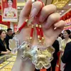 Pingente Dourado 2026 Ano do Cavalo para Bolsa de Dinheiro, Chaveiro de Celular, 20mg, Presente para Família e Amigos