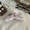 Clip de Pelo de Felpa con Lazo de Lujo para Mujer 2025 Nuevo Pasador de Gama Alta para Recogidos en la Parte Trasera de la Cabeza Pinza de Tiburón Accesorio para el Cabello