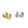 Brincos Europeus e Americanos Transfronteiriços de Aço Titânio, Argolas Lisas de Zircônia, Brincos Femininos de Aço Inoxidável, Brincos Elegantes, Joias para Piercing
