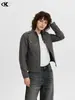 Chaqueta de Trabajo de Algodón Puro Retro Americana de 11Kn, Corta y Ancha, para Mujer, Diseño de Motocicleta de Alta Gama, Abrigo Ajustado