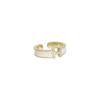 Anillo Letra H Esmalte Blanco Zircón Sentido Avanzado Abierto Nicho ins Celebridad de Internet Francesa Anillo de Dedo Moda de Mujer