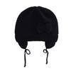 Nuevo gorro de protección auditiva para niños con forro polar y lazo transfronterizo, ajustable, de color sólido, disponible en stock.