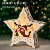 Adornos Navideños DIY Hechos a Mano de Madera Adornos Pequeños para Árbol de Navidad Decoraciones Colgantes Ventana Luminosa Decorativa Regalos