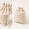 Bolsas de cordón de terciopelo y lino, bolsas de almacenamiento de lona dorada para joyería, bolsitas de cordón de algodón y lino, bolsas de tela al por mayor y personalizadas
