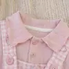 Conjunto de Petos para Niñas 2026 Verano Elegante Camiseta de Manga Corta Dibujos Animados Conjunto de Dos Piezas de Verano para Niñas Transfronterizo