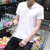 Precio al por mayor Cuello en V Cuello redondo Camiseta de manga corta para hombre Ropa holgada de verano de secado rápido Gordo talla grande Gordo Camiseta gorda