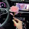 Caixa Plástica Transparente de PVC com Rosa em Folha de Ouro Caixa Triangular para Tocha Caixa para Buquê Caixa de Presente Fabricante de Presente para o Dia dos Namorados