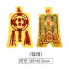 Adesivo de Celular Gato da Sorte Estilo Chinês Ouro Puro 999, Pequeno Adesivo Dourado Atrator de Riqueza, Presente de Loja de Joias