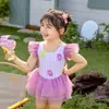 Maiôs Infantis Transfronteiriços, Fofos Maiôs Peça Única com Saia de Princesa, Saias de Gaze para Bebês e Crianças Pequenas e Médias, Maiôs para Bebês e Crianças