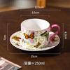 Taza de café y platillo de cerámica creativa de alto valor de color, apto para el té de la tarde inglés INS, taza de desayuno para el hogar