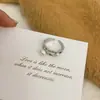 Pérola cintilante de luz e sombra, anel autêntico de pérola natural de água doce, design feminino, anel metálico minimalista, versátil