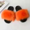 Novas Chinelos da Moda Transfronteiriços Chinelos de Pelúcia Moda Feminina Verão Chinelos de Pelo Sintético Sapatos de Praia de Pelo Sintético de Raposa