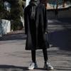 [Liquidação] Trench Coat Médio Myq Outono e Inverno, Casaco de Lã Espesso Tendência, Casaco Longo de Lã Casual Solto Estilo Coreano