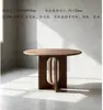 Patas de Mesa de Madera Maciza Usadas, Encimera de Mármol Piedra de Lujo, Mesa Redonda para Apartamento Pequeño, Base de Mesa de Comedor, Soporte y Marco de Soporte
