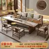 Estilo Zen Formato Grande Baldosa Cerámica Mesa para Preparar Té Mesa de Té y Juego de Sillas Moderno Minimalista Lujo Ligero Oficina Hogar Nuevo Estilo Chino Madera Maciza